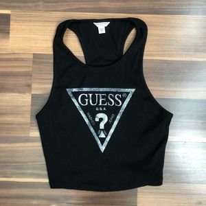 GUESS Black Crop Top Size XS